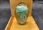 Jellyfish Glass Egg Green Blue Paperweight Glow In The Dark (One orb approx. 3.5 inches tall) Glass Sea Jellies statuettes make great gifts!