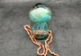 Jellyfish Glass Egg Green Blue Paperweight Glow In The Dark (One orb approx. 3.5 inches tall) Glass Sea Jellies statuettes make great gifts!