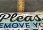 Beach Sign Please Remove Your Shoes Painted Wood (1 sign approx. 10 inches long) Friendly ocean sign for coastal home wall decoration!