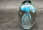 Jellyfish Glass Egg Light Blue Paperweight Glow In The Dark (1 figurine approx. 3.5 inches tall) Unique Glass Sea Jellies make great gifts!