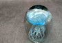 Jellyfish Glass Egg Light Blue Paperweight Glow In The Dark (1 figurine approx. 3.5 inches tall) Unique Glass Sea Jellies make great gifts!