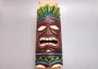 Tropical Tiki Mask Face Large Painted Wood Palm Crown (1 mask approx. 12 inches tall) Painted Tiki Mask hanging surfside home decoration!