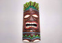 Tropical Tiki Mask Face Large Painted Wood Palm Crown (1 mask approx. 12 inches tall) Painted Tiki Mask hanging surfside home decoration!