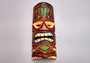 Tropical Tiki Mask Face Large Painted Wooden Turtle (1 mask approx. 12 inches tall) Colorful Painted Tiki Mask to hang in a seaside home!