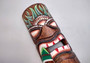 Tropical Tiki Mask Face Large Painted Wooden Surfer (1 mask approx. 12 inches tall) Painted Tiki Mask hanging surfside home decoration!