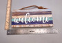 Beach Sign Welcome Colorful Weathered Painted Wood (1 sign approx. 10 inches long) Welcome To The Beach Sign coastal home wall decoration!