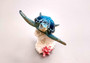 Blue Sea Turtle Figurine on Coral Painted Resin (1 turtle approx. 5+ inches) Blue Painted Resin Turtle Figure for coastal home décor!