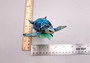 Blue Sea Turtle Figurine on Wave Painted Resin (1 turtle approx. 5+ inches) Blue Painted Resin Turtle on Wave for coastal home décor!