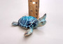 Blue Sea Turtle Figurine Painted Resin (One figure approx. 3+ inches long) Blue Painted Resin Sea Turtle Figure for coastal home décor!