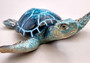 Blue Sea Turtle Figurine Painted Resin (One figure approx. 3+ inches long) Blue Painted Resin Sea Turtle Figure for coastal home décor!