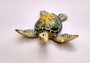 Green Sea Turtle Figurine Painted Resin (One figure approx. 3+ inches long) Green Painted Resin Sea Turtle Figure for coastal home décor!