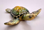 Green Sea Turtle Figurine Painted Resin (One figure approx. 3+ inches long) Green Painted Resin Sea Turtle Figure for coastal home décor!
