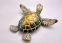Green Sea Turtle Figurine Painted Resin (One figure approx. 3+ inches long) Green Painted Resin Sea Turtle Figure for coastal home décor!