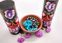 Tropical Tiki Face Totem Painted Flower (1 pole approx. 6 inches tall) Painted Tiki Face Totem Pole for colorful island home decor!