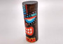 Tropical Tiki Face Totem Painted Lines Dots (1 pole approx. 6 inches tall) Painted Tiki Face Totem Pole for colorful island home decor!