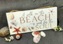 Beach Sign A Walk On The Beach Painted Wood (1 sign approx. 10 inches long) Friendly Walk On The Beach Sign for coastal home decoration!