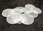 Capiz Shells Round Cut White Pearlescent Placuna Placenta (10 shells approx. 3 inch round) Windowpane Oysters for crafts decor & jewelry!