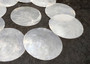 Capiz Shells Round Cut White Pearlescent Placuna Placenta (10 shells approx. 3 inch round) Windowpane Oysters for crafts decor & jewelry!
