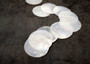 Capiz Shells Round Cut White Pearlescent Placuna Placenta (10 shells approx. 3 inch round) Windowpane Oysters for crafts decor & jewelry!