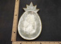 Gold Edged Pineapple Capiz Shell Tray (One shell dish approx. 9.75 inches) Decorative shell dish adding a tropical touch to any space!