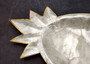Gold Edged Pineapple Capiz Shell Tray (One shell dish approx. 9.75 inches) Decorative shell dish adding a tropical touch to any space!