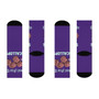 Don't Fear The Scallops Shell Graphic Socks (Purple Cushioned Crew Socks By Seashell Mart And Emporium)