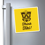 Think Tiki Mask Square Magnet (Indoor Vinyl Beach Magnet By Seashell Mart And Emporium) - 3 sizes