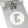 The Beach Is Calling Round Sticker (Premium Vinyl Beach Sticker By Seashell Mart And Emporium) - 5 sizes