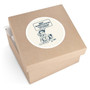 The Beach Is Calling Round Sticker (Premium Vinyl Beach Sticker By Seashell Mart And Emporium) - 5 sizes