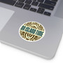 Island Time Tiki Round Sticker (Premium Vinyl Beach Sticker By Seashell Mart And Emporium) - 5 sizes