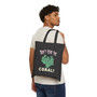 Don't Fear The Coral Canvas Tote (Natural Cotton Canvas Tote Bag by Seashell Mart & Emporium)
