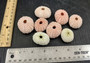 Pink Sea Urchins - Echinometra Mathaei - (5 urchins approx. 1-2 inches). 5 sea urchins colored like a pastel. Copyright 2024 SeaShellSupply.com.