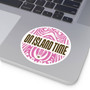 Island Time Tiki Fun Round Sticker (Premium Vinyl Tiki Sticker By Seashell Mart And Emporium) - 5 sizes