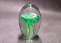 Jellyfish Glass Egg Dark Green Paperweight Glow In The Dark (1 figurine approx. 3.5 inches tall) Green Glass Sea Jellies make great gifts!