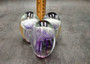 Jellyfish Glass Egg Purple Paperweight Glows (1 figurine approx. 3.5 in tall). Copyright 2025 SeaShellSupply.com.