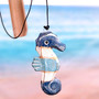 Hanging Bamboo Blue Seahorse Windchime (1 Chime approx. 34 x 3.5 inches) Seahorse Bamboo Wind Chime brings beachside charm to any home!