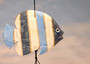Hanging Wooden Fish Bamboo Windchime (1 Chime approx. 28 x 6.5 inches) Painted fish bamboo windchime brings beachside charm to any home!