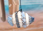 Hanging Wooden Fish Bamboo Windchime (1 Chime approx. 28 x 6.5 inches) Painted fish bamboo windchime brings beachside charm to any home!