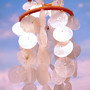 White Capiz Shell Wind Chime Chandelier (1 chime approx. 10 x 4 inches) Natural White Capiz Shell Wind Chime for coastal home décor! Copyright 2026 SeaShellSupply.com.