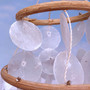 White Capiz Shell Wind Chime Chandelier (1 chime approx. 10 x 4 inches) Natural White Capiz Shell Wind Chime for coastal home décor! Copyright 2026 SeaShellSupply.com.