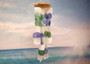 Blue Green White Capiz Shell Wind Chime (1 chime approx. 18 x 5 inches) Blue Green White Capiz Shell Wind Chime for coastal home decoration!