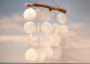 White Capiz Shell Flat Wind Chime (1 chime approx. 14 x 12 inches) Natural White Round Cut Capiz Shell Wind Chime for coastal home décor!
