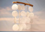 White Capiz Shell Flat Wind Chime (1 chime approx. 14 x 12 inches) Natural White Round Cut Capiz Shell Wind Chime for coastal home décor! Copyright 2025 SeaShellSupply.com.