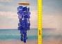Blue Capiz Round Cut Seashell Wind Chime (1 chime approx. 18 x 5 inches) Round Dark Blue Capiz Shell Wind Chime for coastal home decoration!