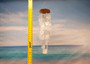 White Circle and Square Capiz Wind Chime Chandelier (1 chime approx. 20 x 5.25 inches) Natural Capiz Wind Chime for coastal home décor!