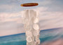 White Circle and Square Capiz Wind Chime Chandelier (1 chime approx. 20 x 5.25 inches) Natural Capiz Wind Chime for coastal home décor!