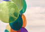 Rainbow Spiral Round Cut Capiz Wind Chime (1 chime approx. 25 x 5 inches) Colorful Capiz Shell Wind Chime adding coastal charm to any home!