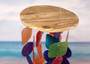 Rainbow Capiz Shell Wind Chime (1 chime approx. 21 x 5.5 inches) Colorful Capiz Shell Wind Chime adding beachside charm to any home or space!