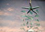 Ocean Blue Starfish Beach Glass Wind Chime Chandelier (1 chime approx. 8 x 4 inches) Starfish Seaglass Wind Chime for coastal home décor!
