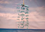 Ocean Blue Starfish Beach Glass Wind Chime Chandelier (1 chime approx. 8 x 4 inches) Starfish Seaglass Wind Chime for coastal home décor!